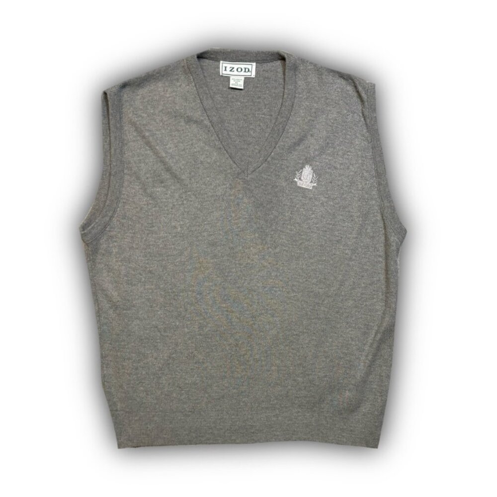 Vintage Izod Made in USA Grey Sweater Vest